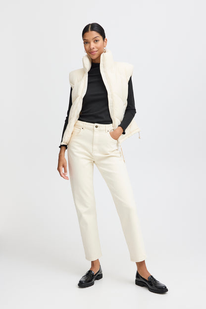 B.Young - BOMINA - Short puffa gilet - Cream  image 1