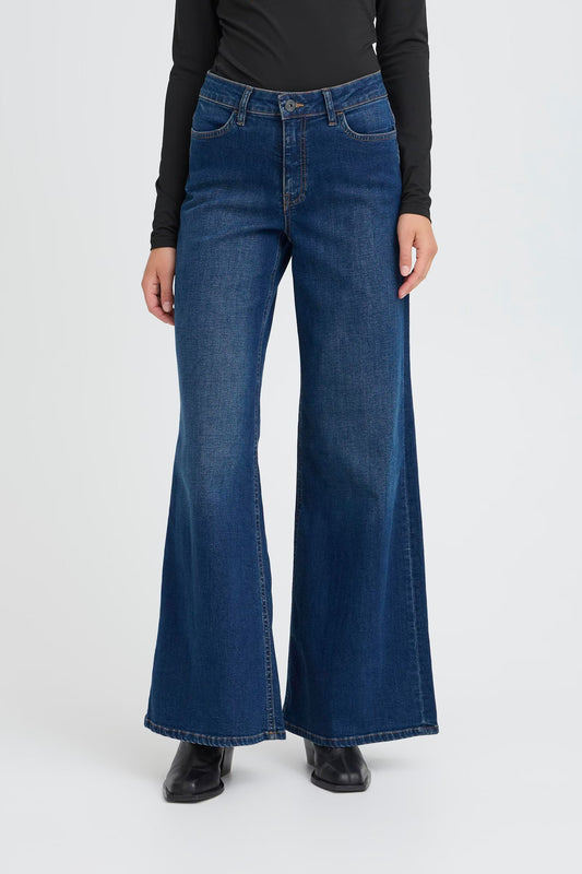 ICHI - TWIGGY - High rise wide jeans