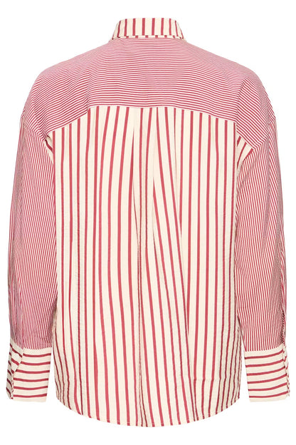 ICHI - LOURI - Stripe oversized shirt
