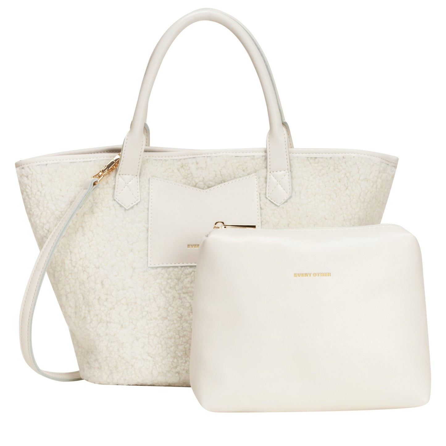 Every Other - 12036 - Large Nova Faux Shearling Tote Bag