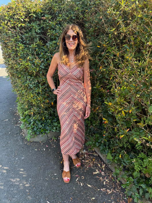 Vero Moda - DEMI - Stripe fitted midi dress