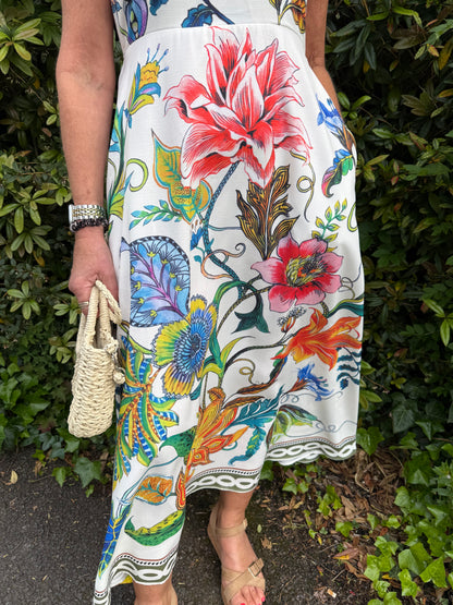 Botanical midi dress