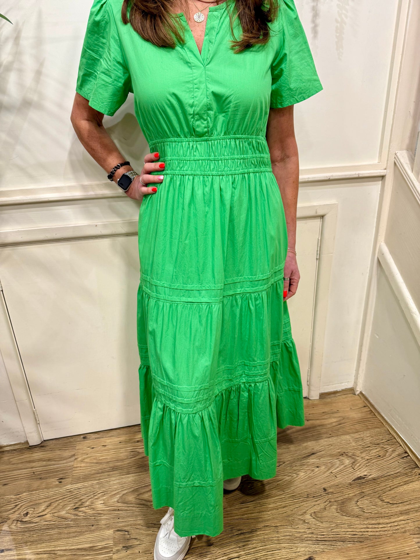 Orientique - POPLIN - Tiered cotton maxi dress