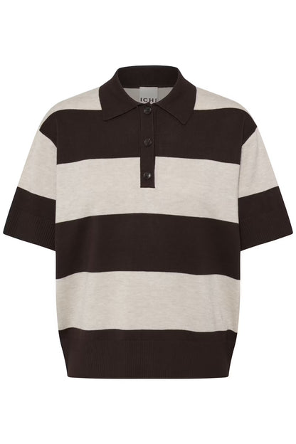 ICHI -LULS - Stripe short sleeve polo
