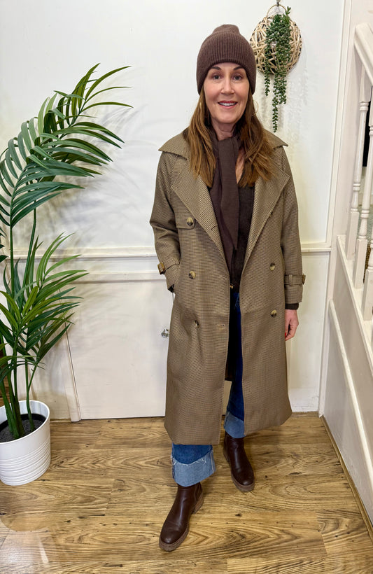 NICHOLA - Checked trench coat