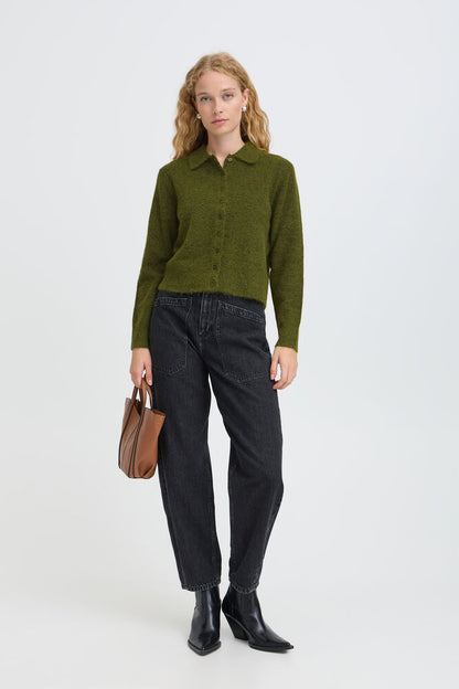 B.Young - MINUA - Knitted collared polo jumper