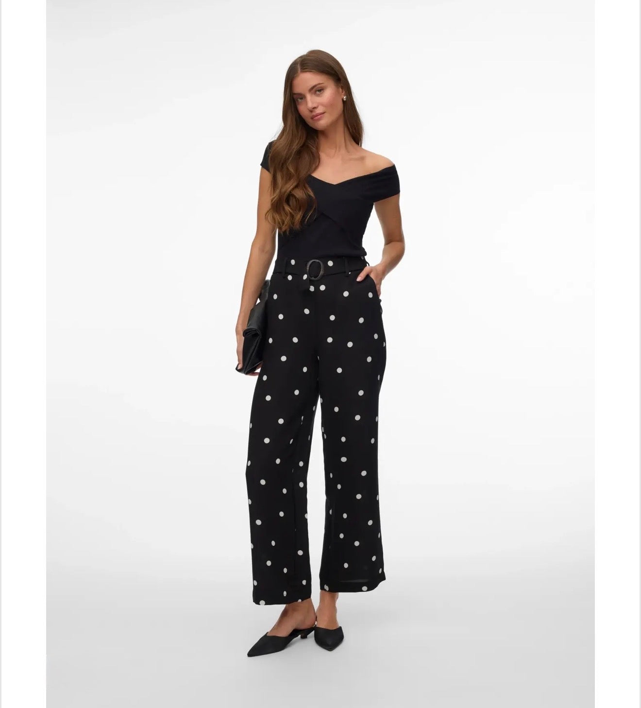 Vero Moda - JOAN - Polka dot high waist trousers