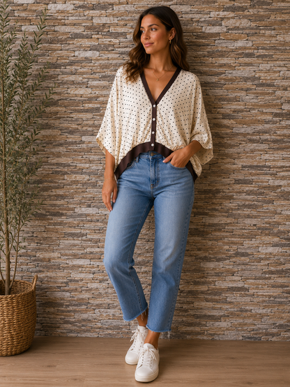 ARIA - Satin printed bomber tops