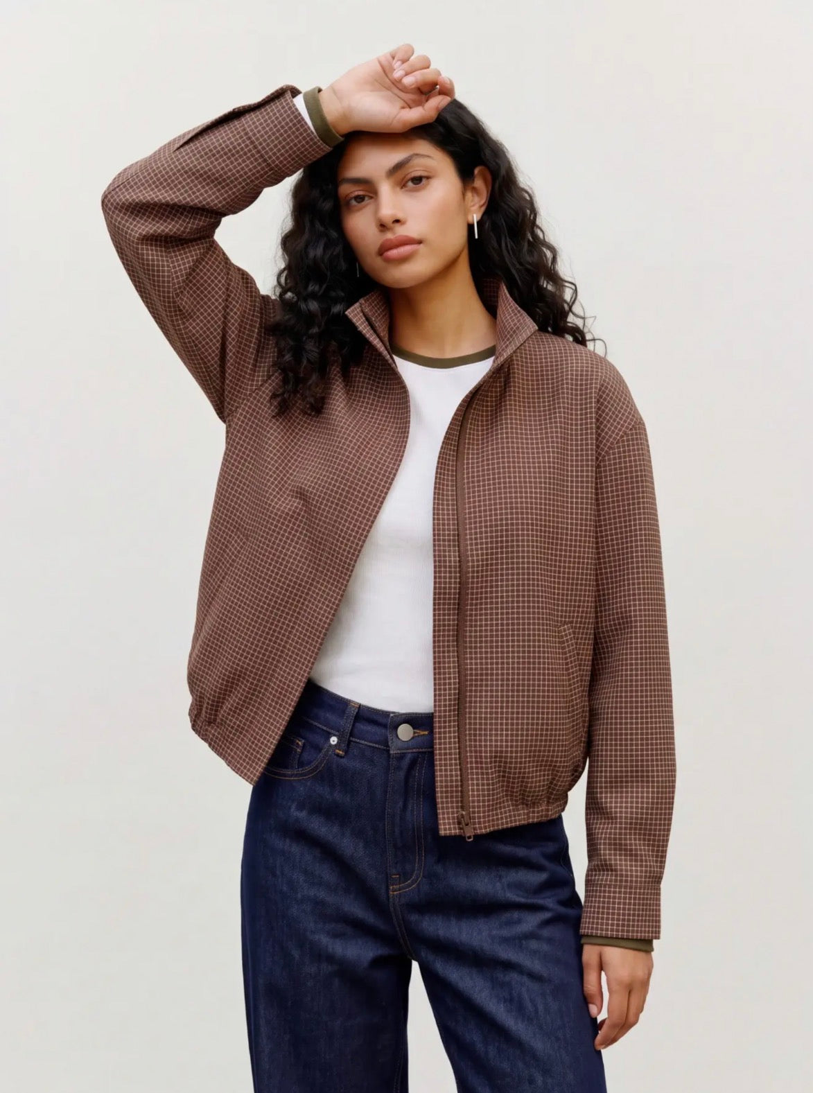 Vero Moda - LAURALEA - Checked funnel neck jacket