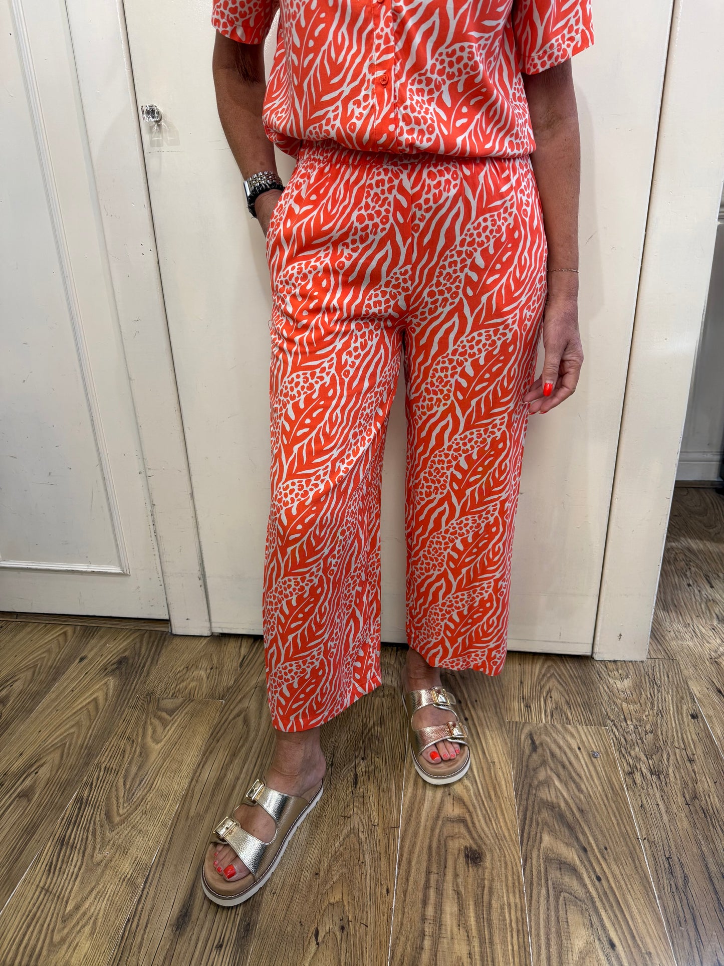 B.Young - JOELLA TRS - Printed ankle length trousers