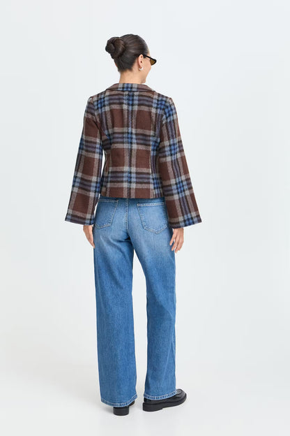 B.Young - BREE - Checked Wool blend jacket