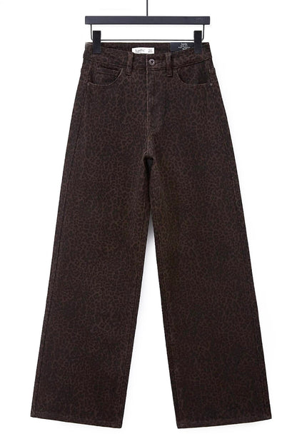 KENDY - Leopard print dad fit jeans