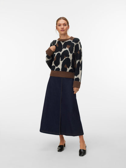 Vero Moda - LEONIE - Animal print chunky knit