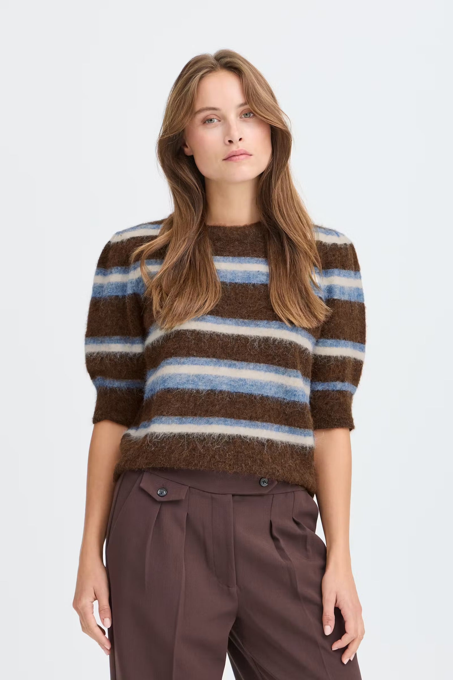 B.Young - MILOU - Stripe 1/2 sleeve knit