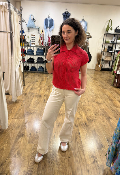 Vero moda - ELIANA - Crochet polo Cardi