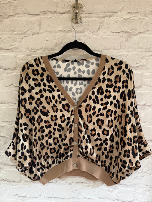 ARIA - Satin printed bomber jacket - Leopard Print
