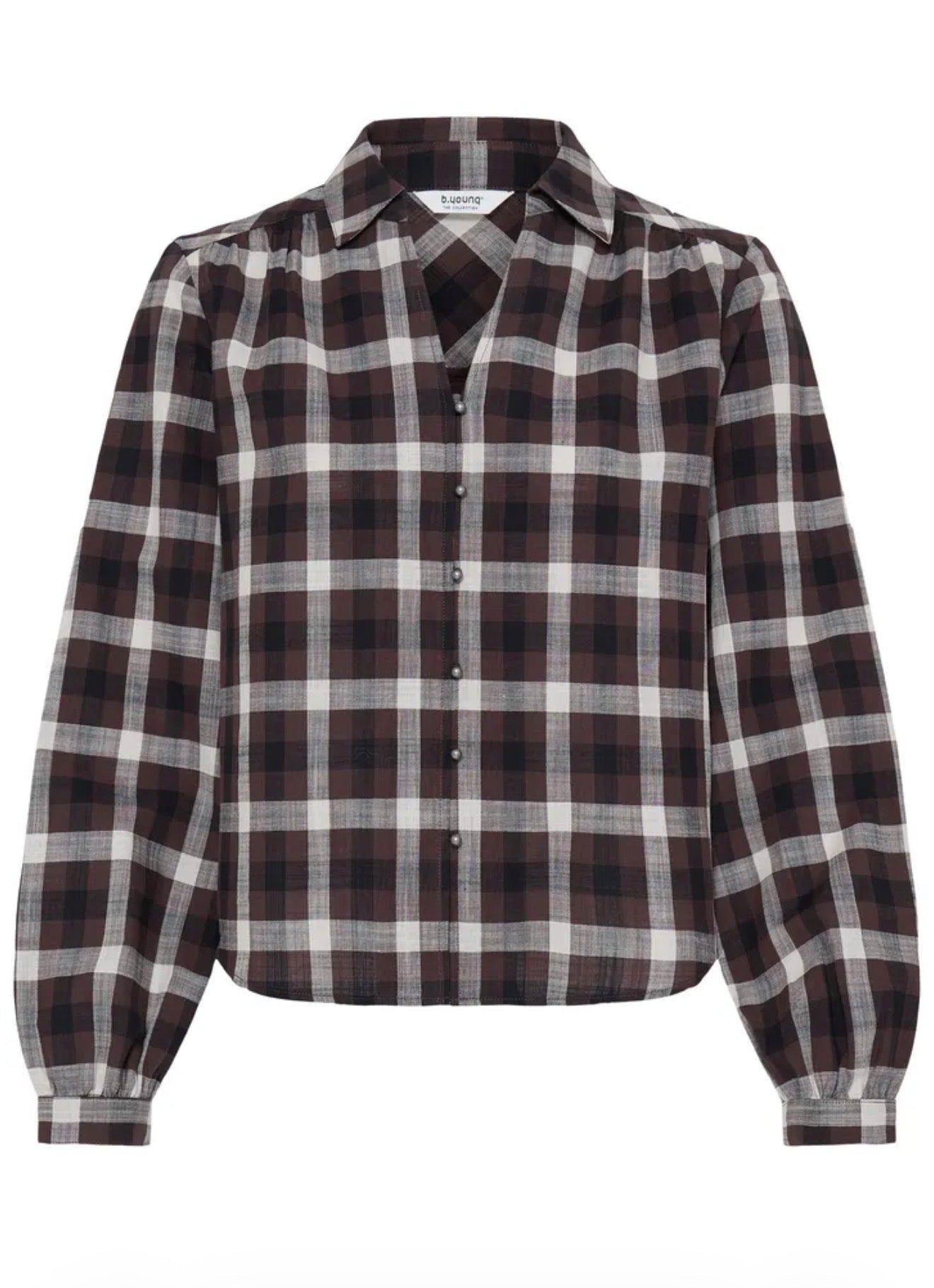 B.Young - FLANNY - Checked collared shirt