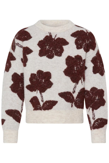 B.Young - MANDA - Flower print knitted jumper