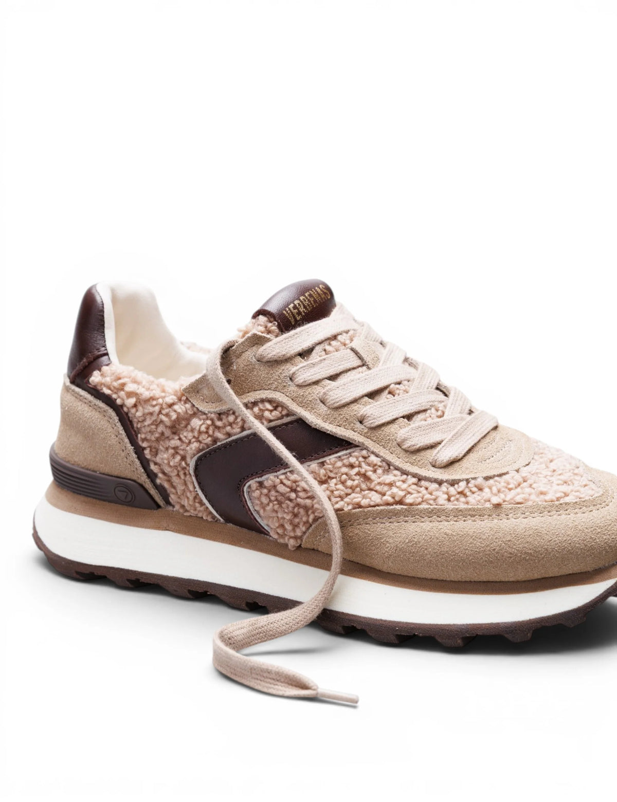 VERBENAS Footwear - CLODETTE - Teddy detail trainer