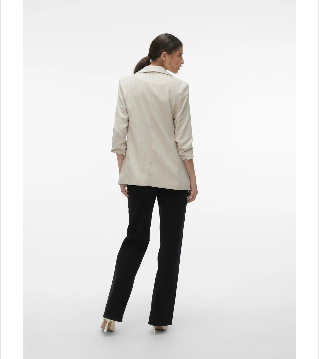 Vero Moda - FRIDA - Textured tweed style 3/4 slv blazer