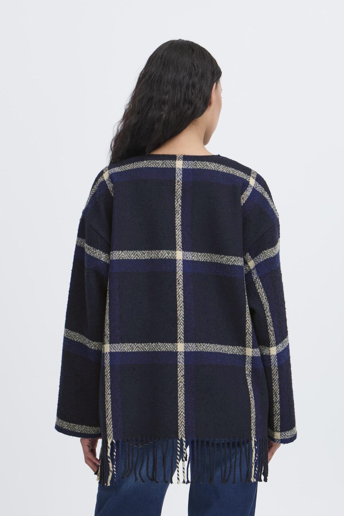 ICHI - FONIZA JA - Checked tassel jackets