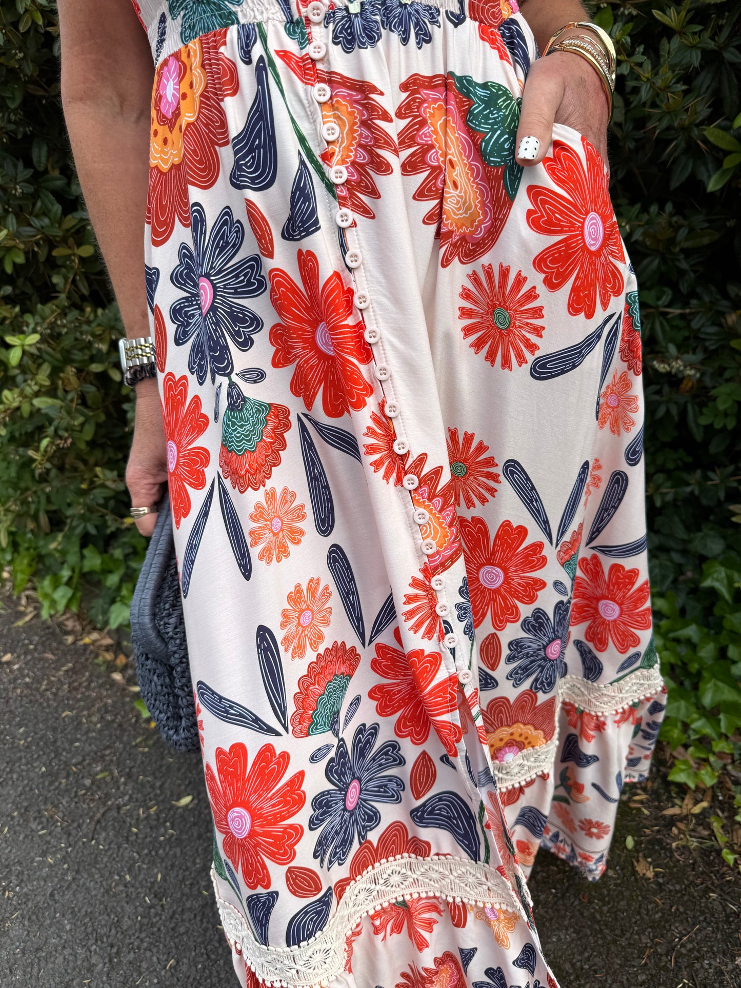 HOLLIS - Floral print maxi dress
