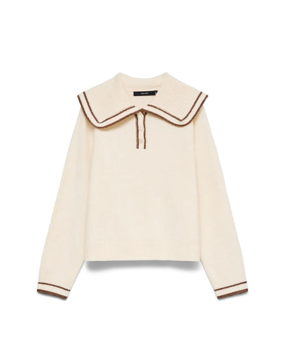Vero Moda - CORA - Peter Pan collar knit