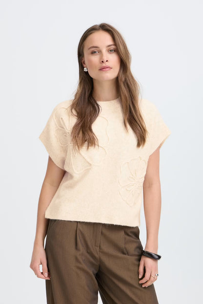 B.Young - OMEA - Appliqué flower knit