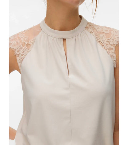 Vero Moda - MILLA - Lace detail sleeveless top