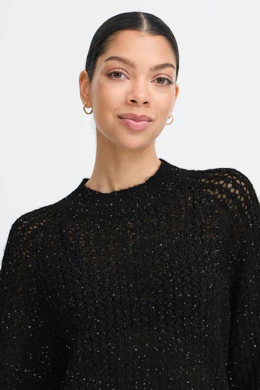 B.Young - OLIVA - Sparkle knitted top