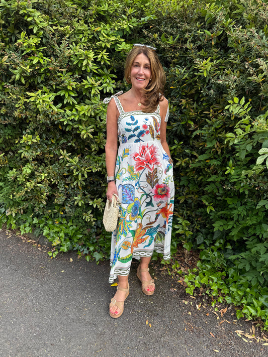 Botanical midi dress