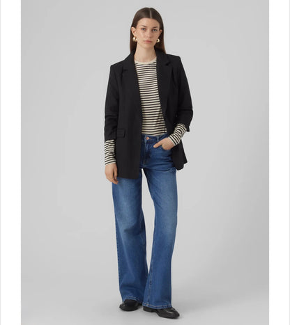 Vero Moda - FRIDA - Textured tweed style 3/4 slv blazer