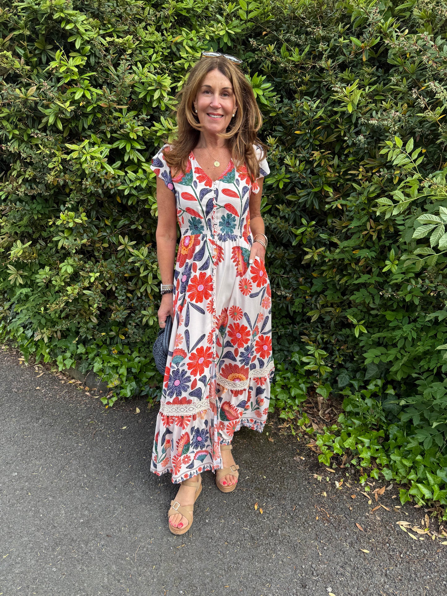 HOLLIS - Floral print maxi dress
