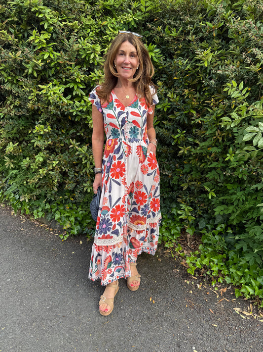 HOLLIS - Floral print maxi dress