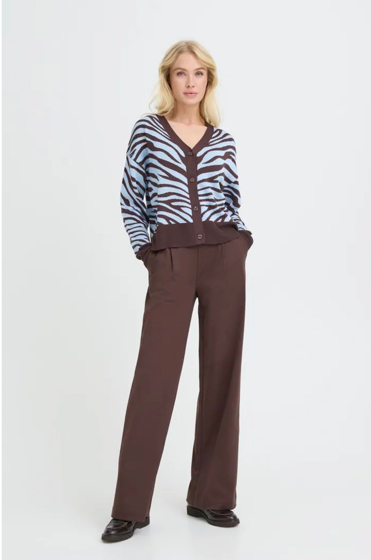 B.Young - MMORA - Zebra print cardigan