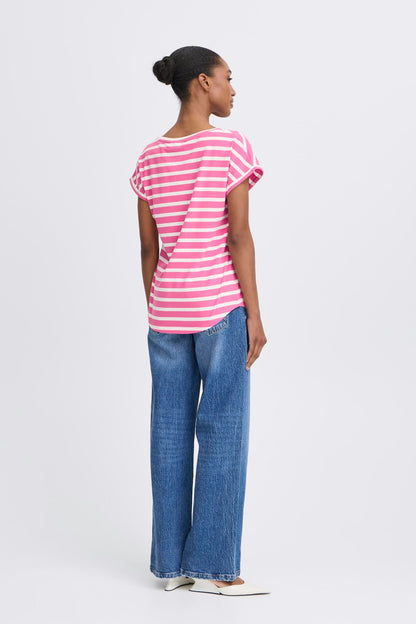 B.Young - PAMILA - Cap sleeve stripe t.shirt