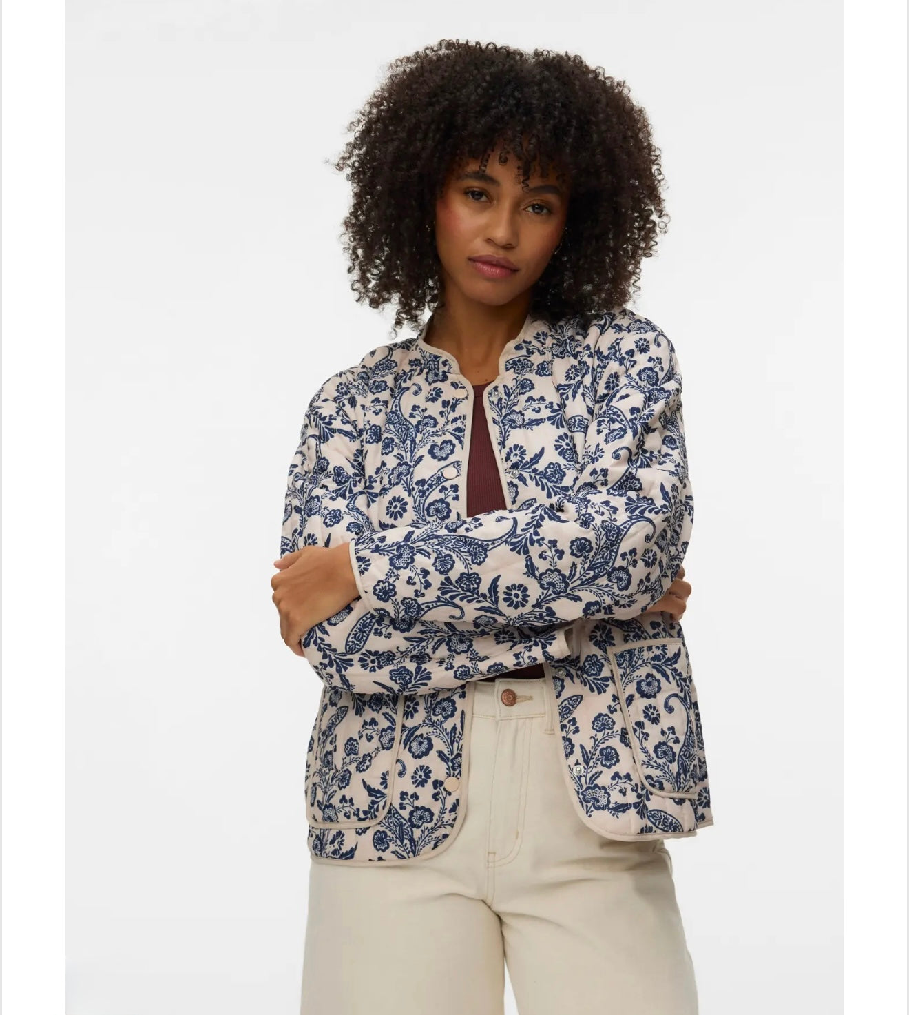 Vero Moda - CLARA - Quilted floral jacket