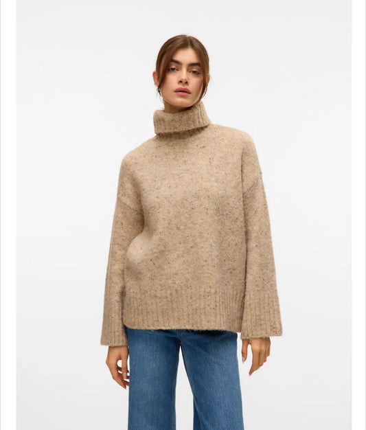 Vero Moda - INGRID - Chunky roll neck knitted jumper
