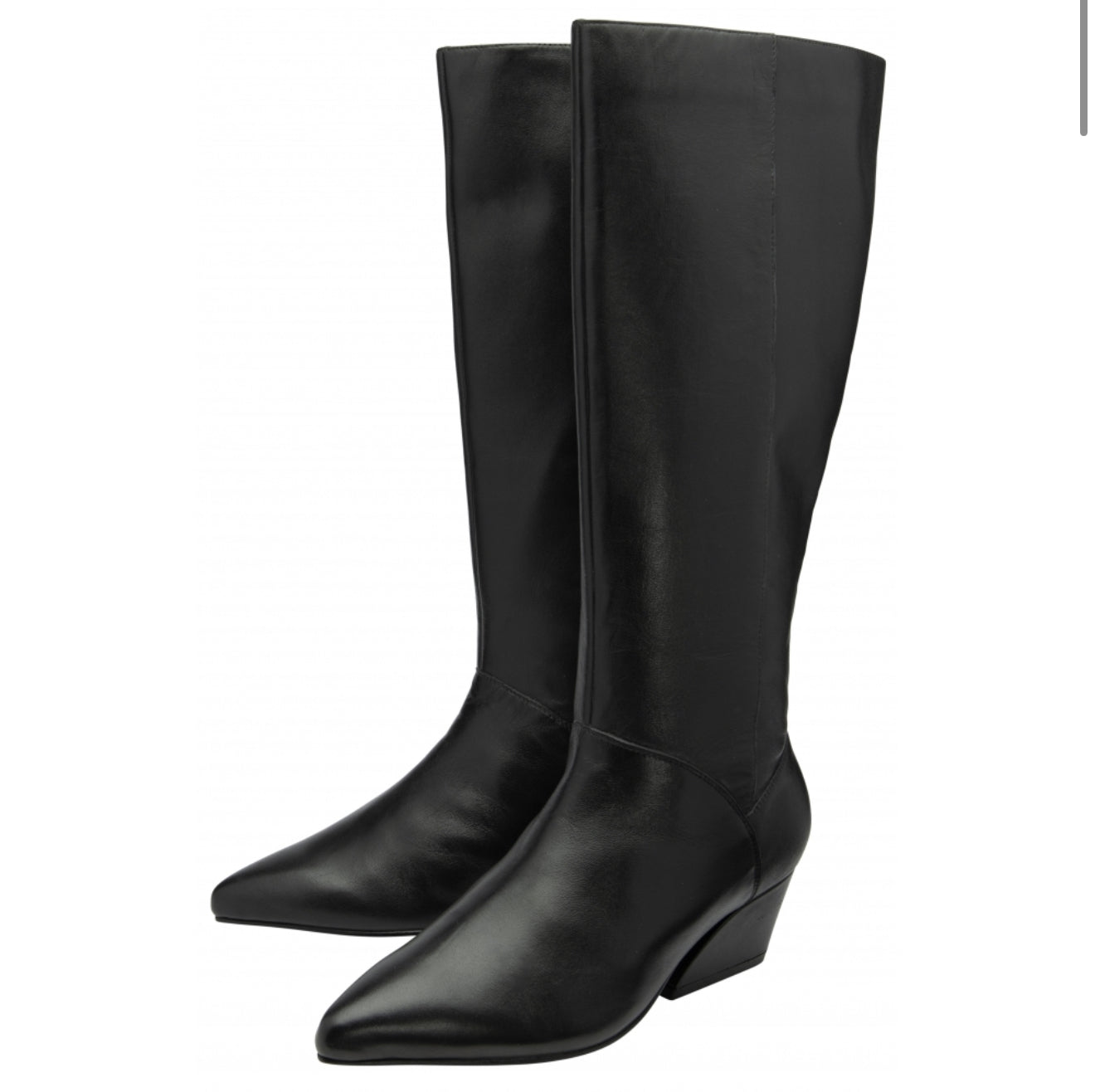 Ravel - Black Leather Catton Knee High Boots