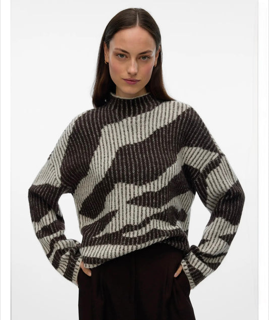 Vero Moda - SCORPIO - Super soft zebra print knit