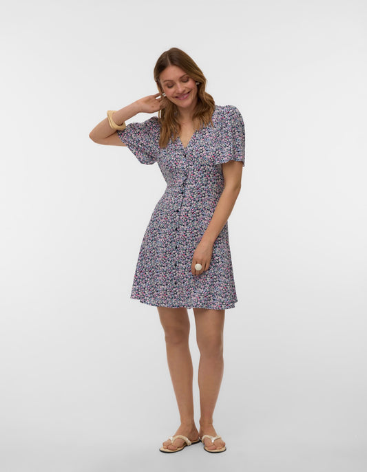 Vero Moda - ABLA - Ditsy floral button front dress