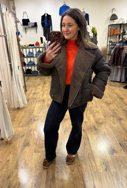 Vero Moda - BLANCA - Mixed aviator coat