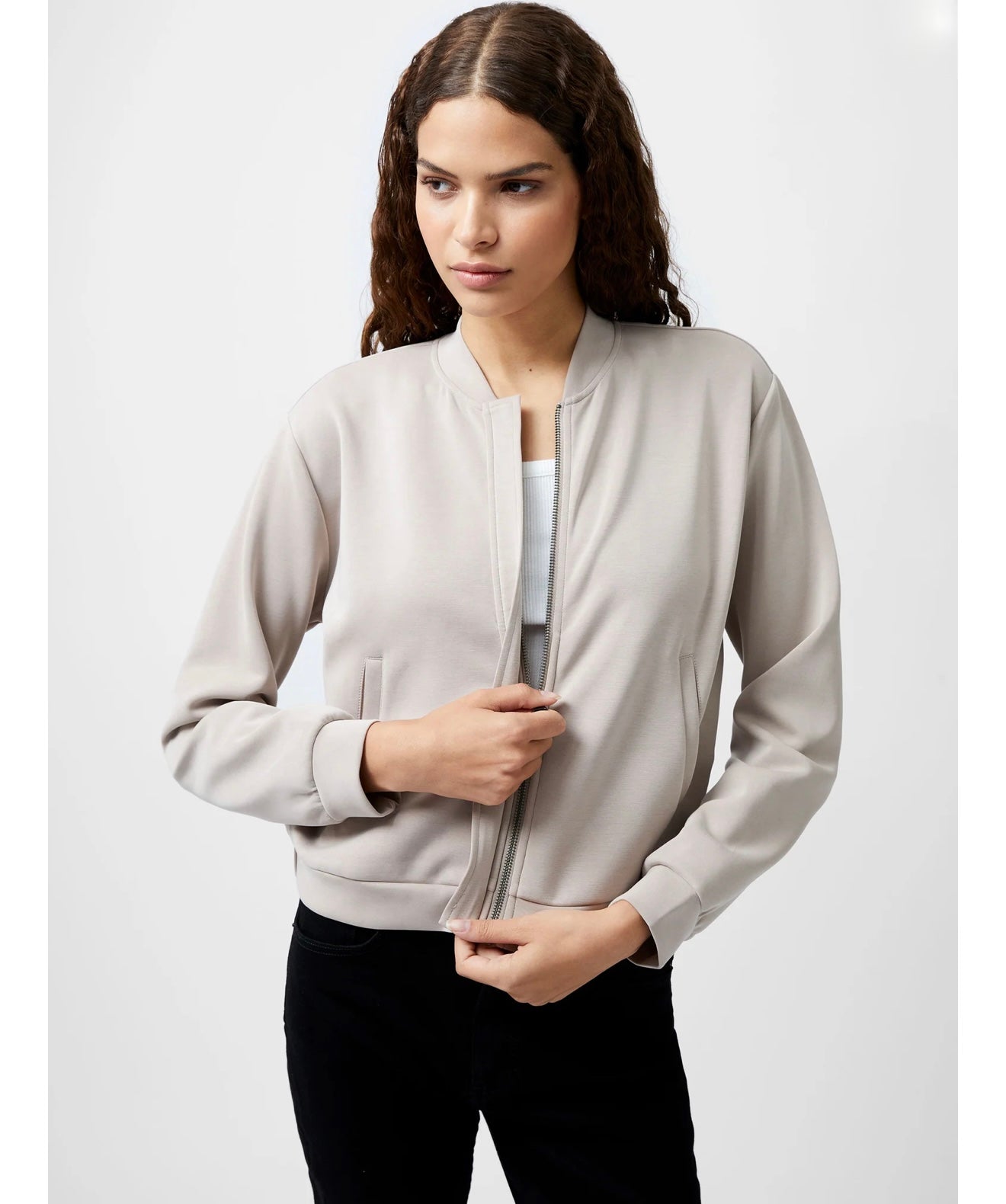 French Connection - 75DZR - Wren Zip Through Bomber Jacket