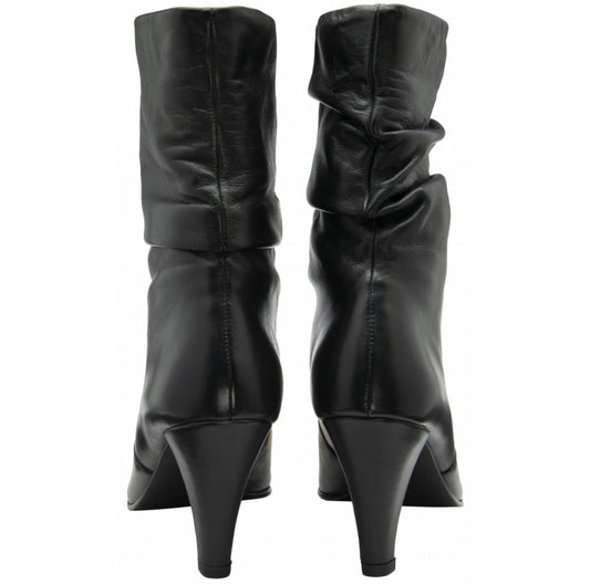 Ravel - Black Leather Gatton Stiletto-Heel Ankle Boots
