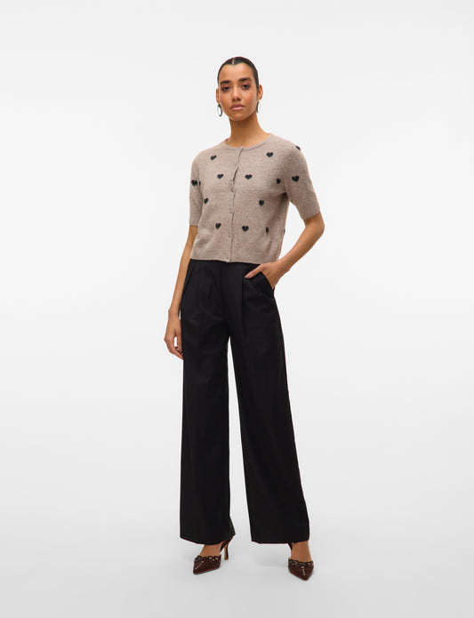 Vero Moda - DOFFY INTARSIA - Heart print cardi