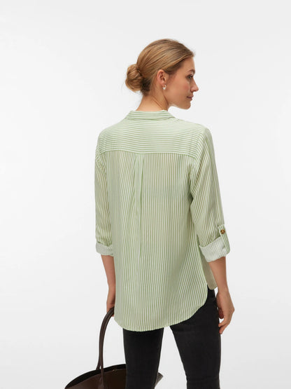 Vero Moda - BUMPY - Stripe button front shirt