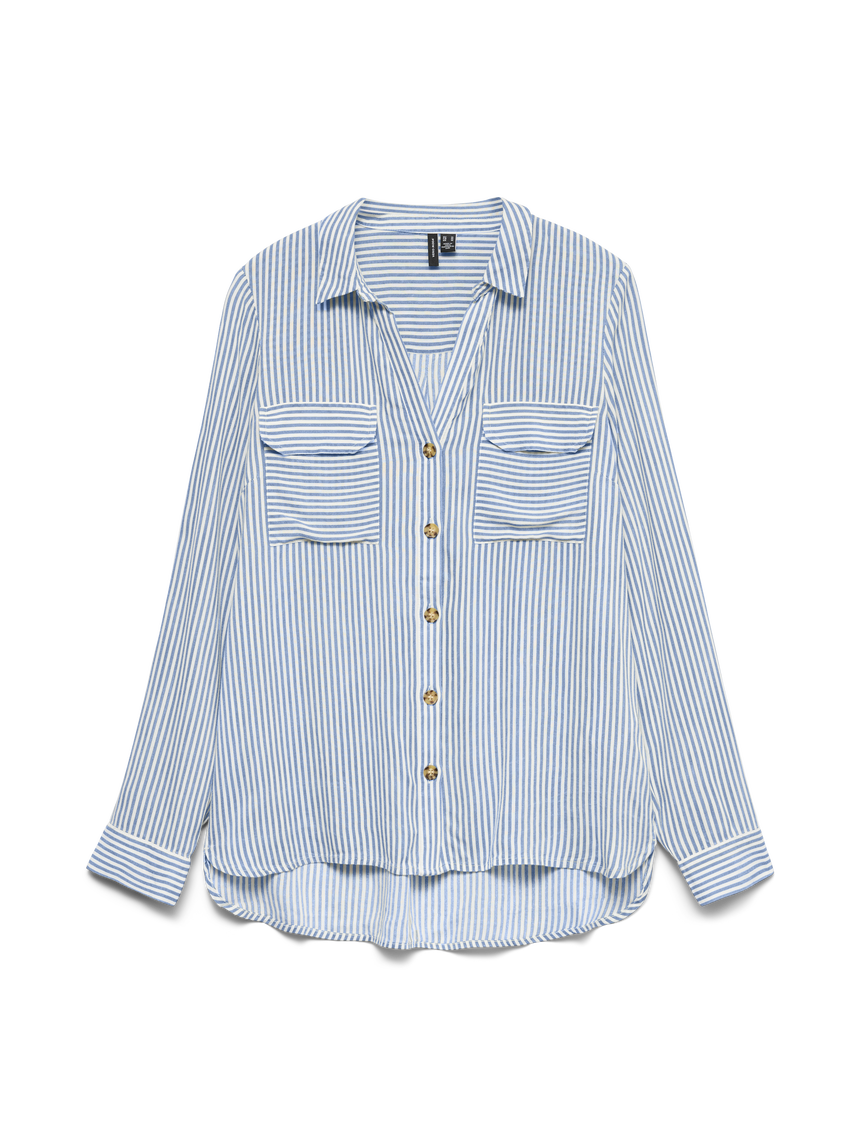 Vero Moda - BUMPY - Stripe button front shirt