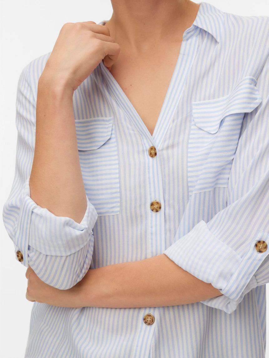 Vero Moda - BUMPY - Stripe button front shirt