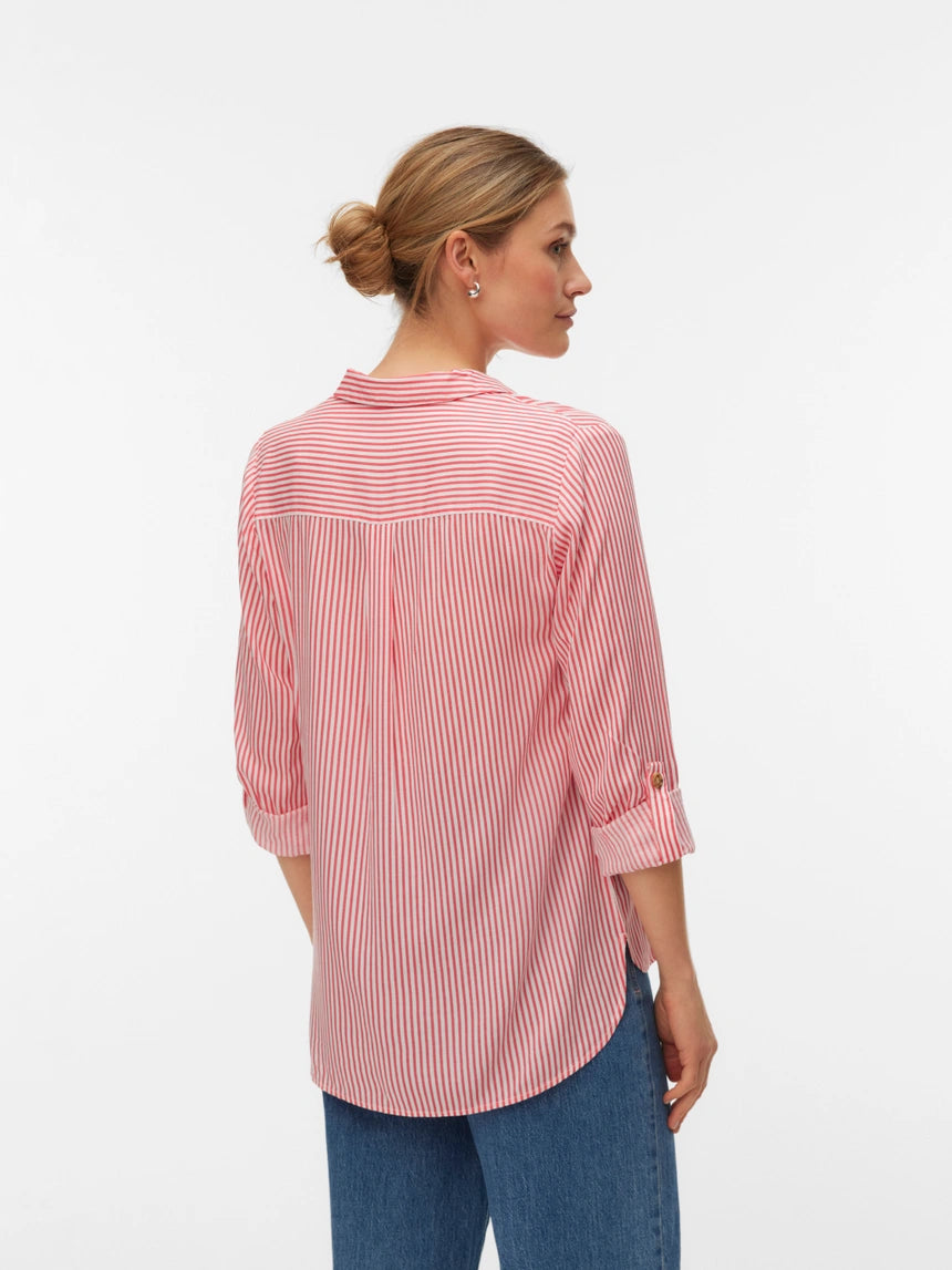 Vero Moda - BUMPY - Stripe button front shirt