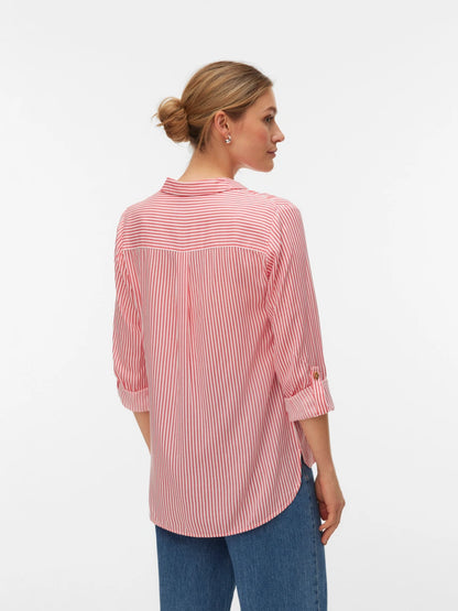 Vero Moda - BUMPY - Stripe button front shirt